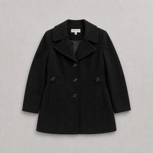 Anne Klein Wool Blend Pea Coat Button front two pockets